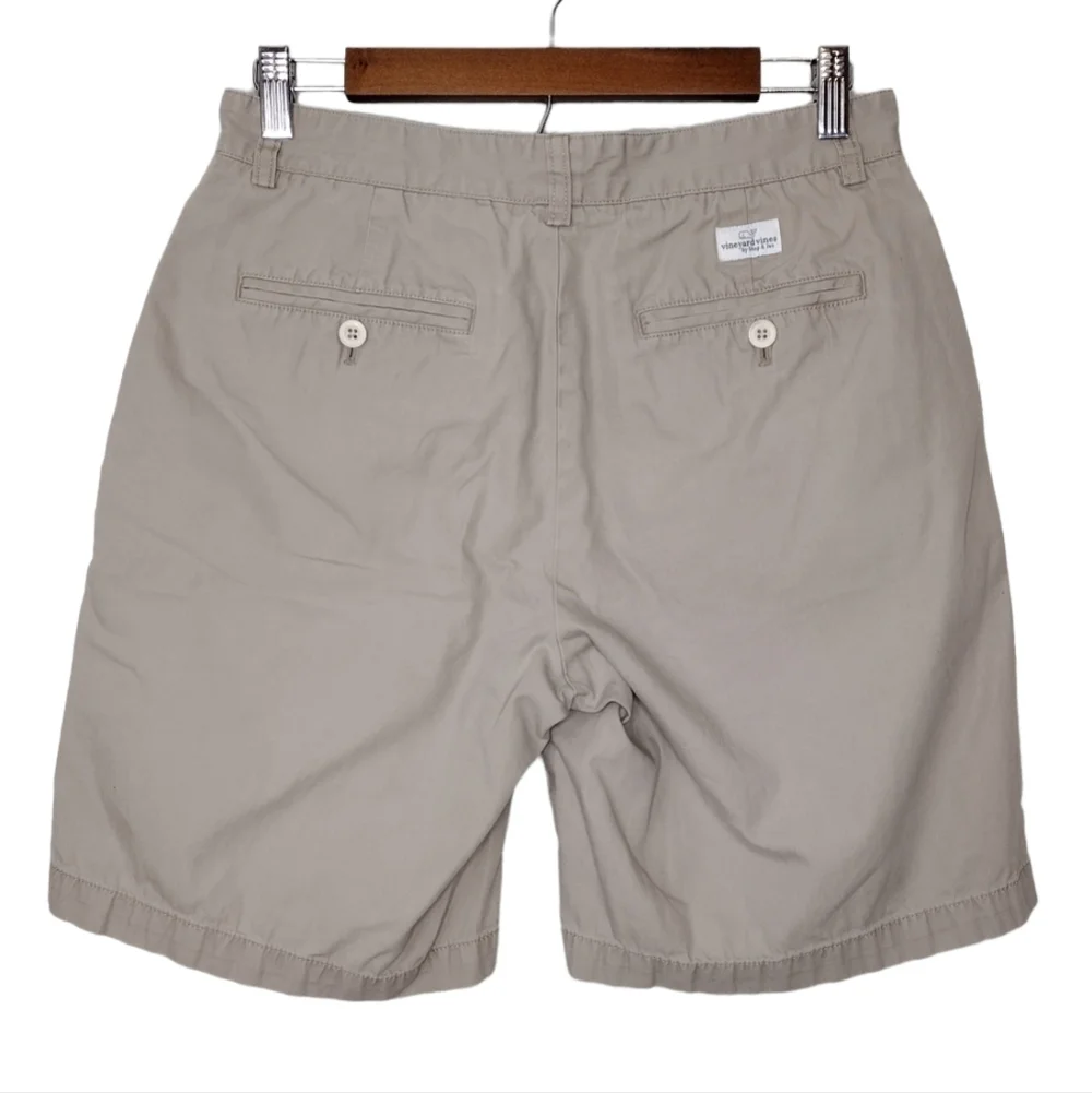 Vineyard Vines Sz 30 Khaki Preppy Casual 100% Cotton Club Short